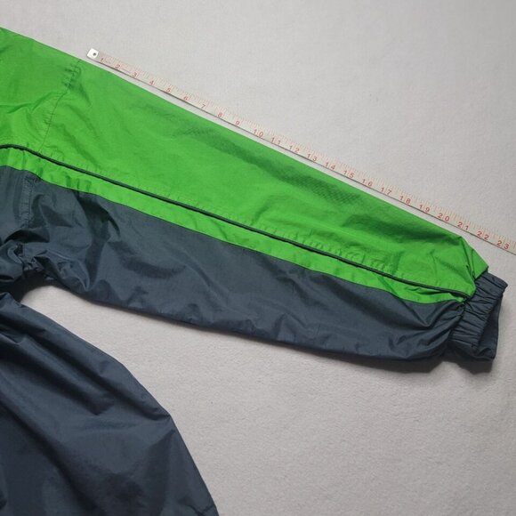 Vintage i5 Apparel Windbreaker Jacket Men's Size Large Blue Green Full Zip Retro - Picture 9 of 9